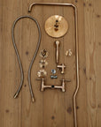 Unlacquered Solid Copper Outdoor Shower System | Handcrafted Rainfall Showerhead