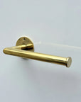 Unlacquered brass toilet paper holder