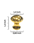 Unlacquered Brass Cabinet Knobs DIMENSIONS