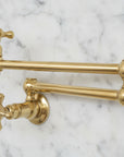 Unlacquered Brass Pot Filler — Wall Mount | BRASSANOD