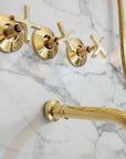 Unlacquered Brass Shower System