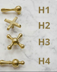 Unlacquered Solid Brass Shower