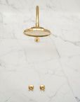 Unlacquered Solid Brass Shower