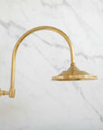 Unlacquered Solid Brass Shower