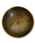 Bronze Vessel Bathroom Sink – Handcrafted Hammered Round Vanity Basin - BRASSANOD