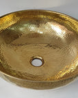 handmade Brass Vessel Sink on a white background