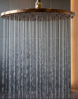 Unlacquered Solid Copper Rainfall Showerhead