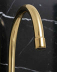Unlacquered Brass Kitchen Faucet 3 Holes Bridge Gooseneck.
