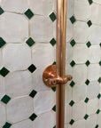 Unlacquered Solid Copper Outdoor Shower with Copper Showerhead