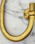 Solid Brass Toilet Paper Holder – Unlacquered Gold Bathroom Roll Holder