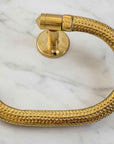 Solid Brass Toilet Paper Holder – Unlacquered Gold Bathroom Roll Holder
