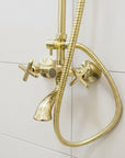 Unlacquered Brass Exposed Shower System | Indoor & Outdoor - BRASSANOD