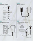 Unlacquered Brass Garbage Disposal Air Switch Kit