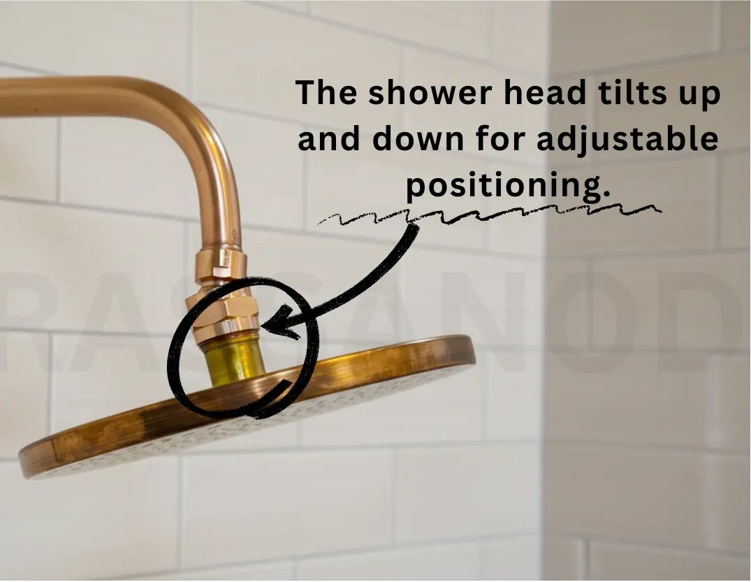 Unlacquered Solid Copper Outdoor Shower System