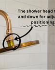 Unlacquered Solid Copper Outdoor Shower System