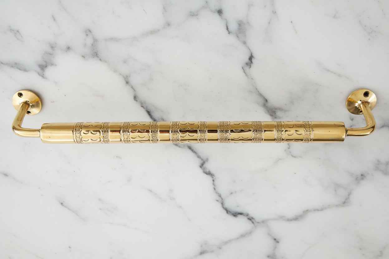 Engraved Brass Towel Bar