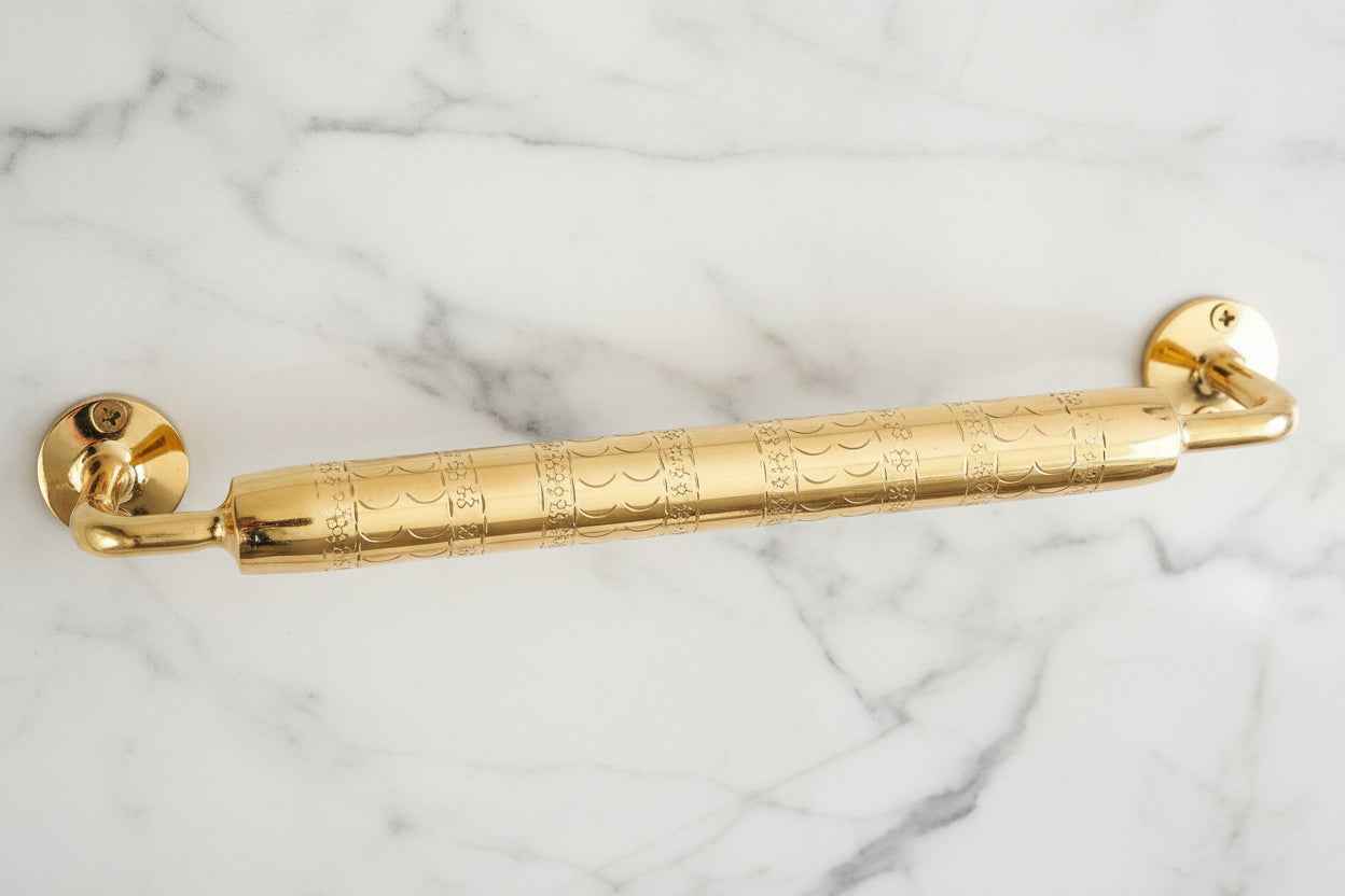 Engraved Brass Towel Bar