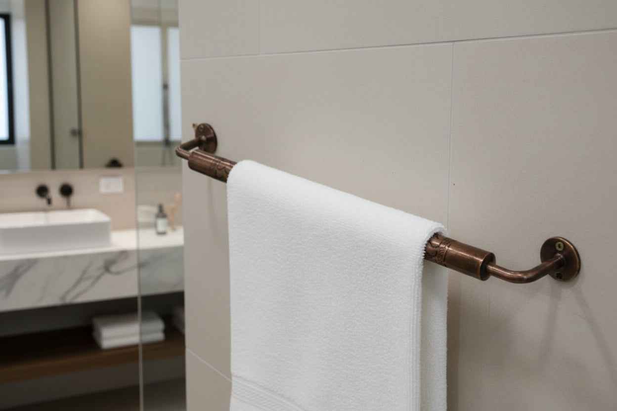 Engraved Bronze Towel Bar