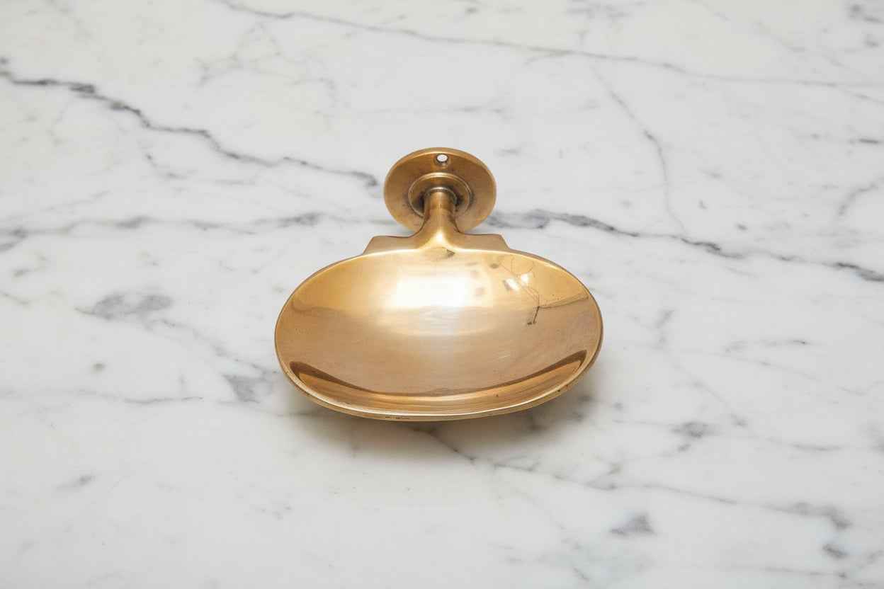 Unlacquered Brass Soap Dish | Wall Mounted | Smooth Finish