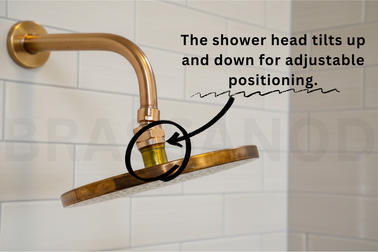 Unlacquered Solid Copper Outdoor Shower System | Handcrafted Rainfall Showerhead