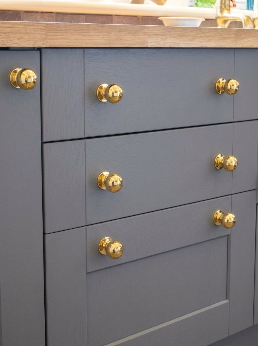 Unlacquered Brass Cabinet Knobs