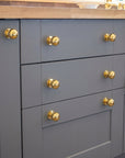 Unlacquered Brass Cabinet Knobs