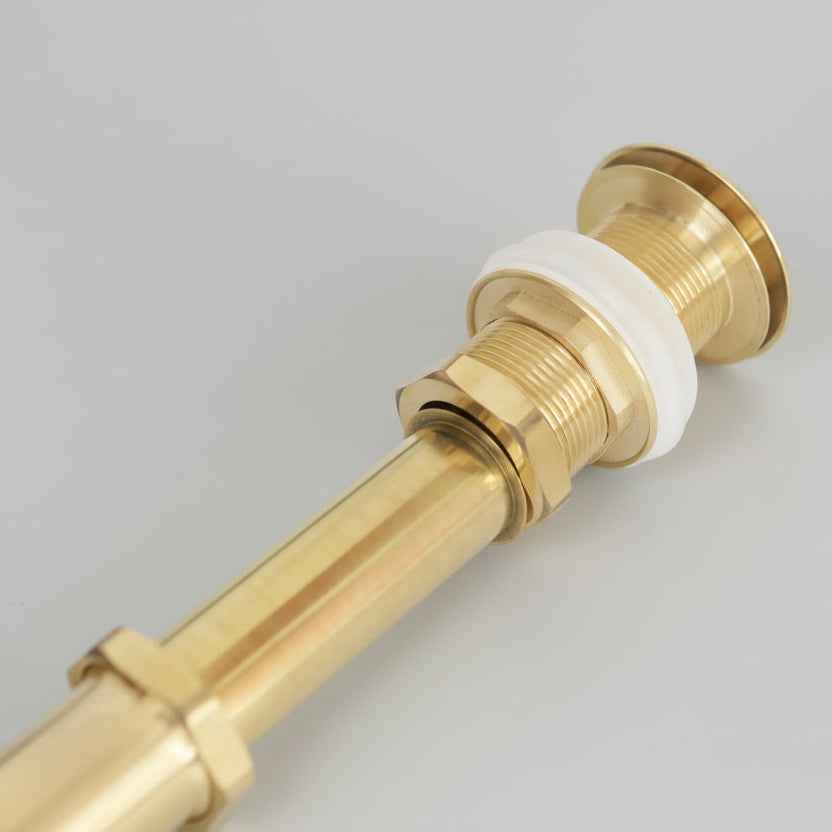 Unlacquered Brass P-Trap & Drain Set