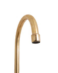 Unlacquered Brass Single Hole Kitchen Faucet — Dual Handle | BRASSANOD