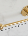 Unlacquered Brass Toilet Paper Holder — Handcrafted Solid Brass Wall Mount Bathroom Accessory