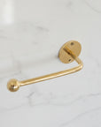 Unlacquered Brass Toilet Paper Holder — Handcrafted Solid Brass Wall Mount Bathroom Accessory
