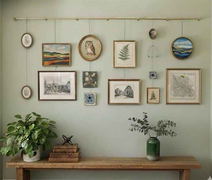 Unlacquered Solid Brass Picture Rail Hanging Kit