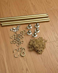 Unlacquered Solid Brass Picture Rail Hanging Kit