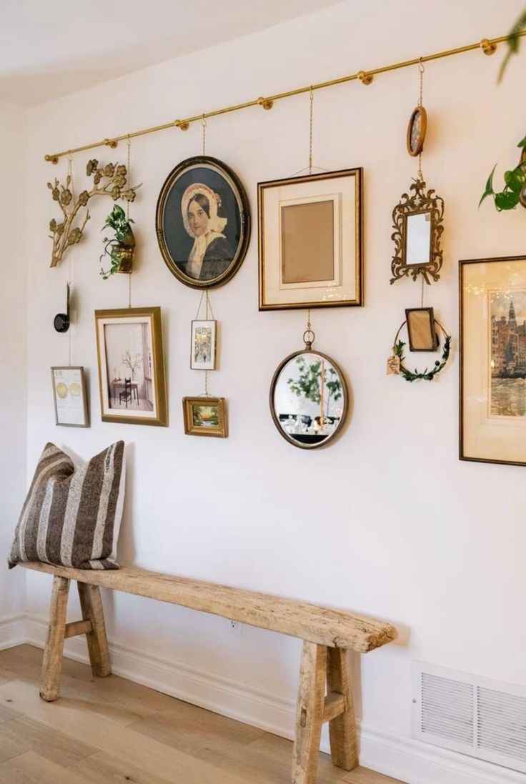 Unlacquered Solid Brass Picture Rail Hanging Kit