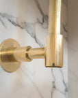 Unlacquered Solid Brass Shower
