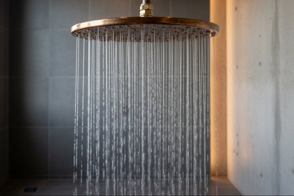 Unlacquered Solid Copper Rainfall Showerhead