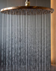 Unlacquered Solid Copper Rainfall Showerhead