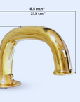 Unlacquered Brass Bathroom Faucet: Deck Mounted 3-Hole Sink