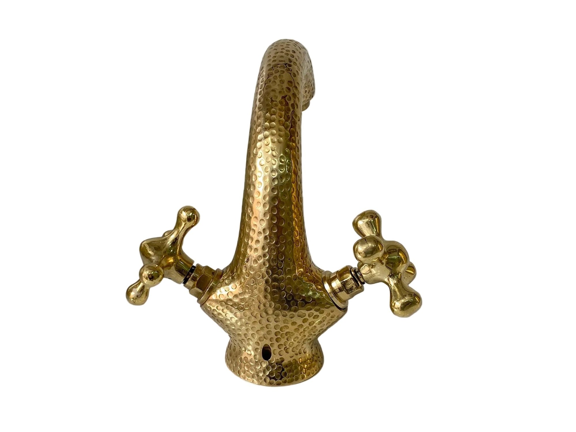 Brass Bathroom Sink Faucet - Centerset Bathroom Faucet with Cross Handles - BRASSANOD