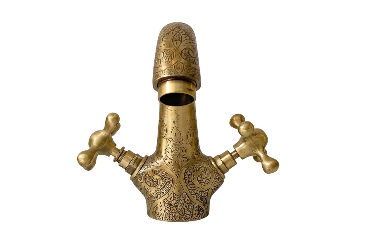 Handcrafted Oil - Rubbed Bathroom Bronze Faucet - BRASSANOD