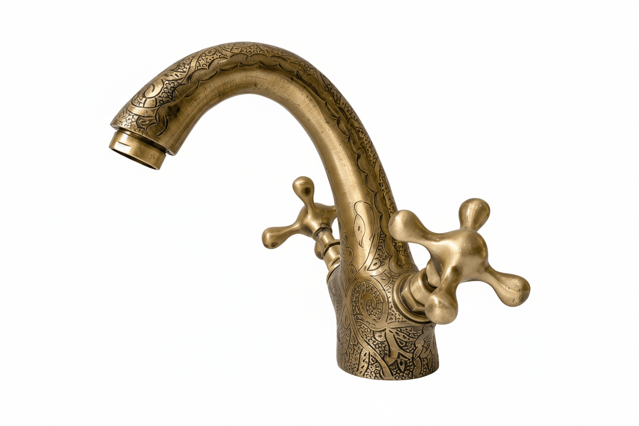 Handcrafted Oil - Rubbed Bathroom Bronze Faucet - BRASSANOD