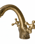 Handcrafted Oil - Rubbed Bathroom Bronze Faucet - BRASSANOD