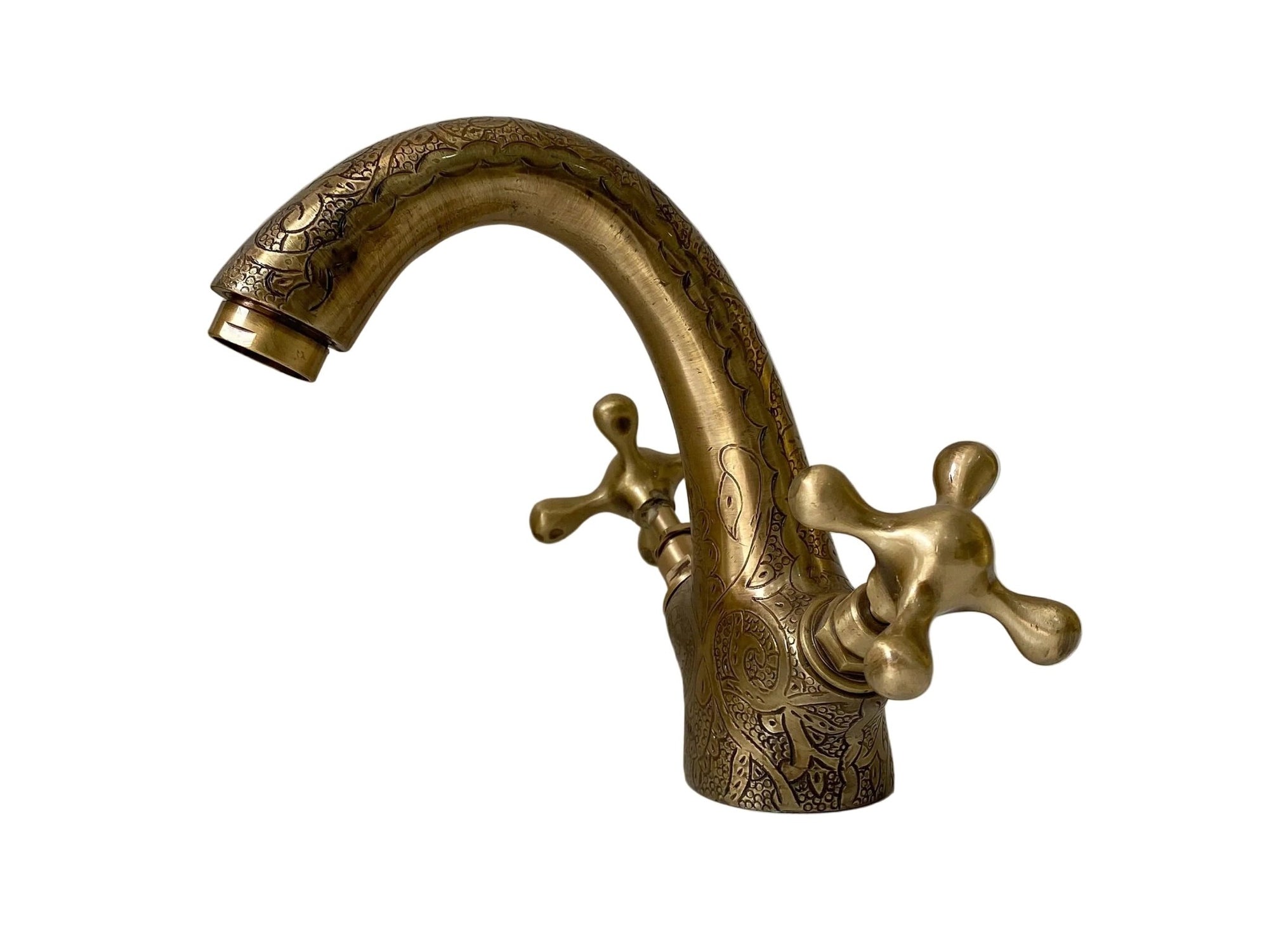 Handcrafted Oil - Rubbed Bathroom Bronze Faucet - BRASSANOD