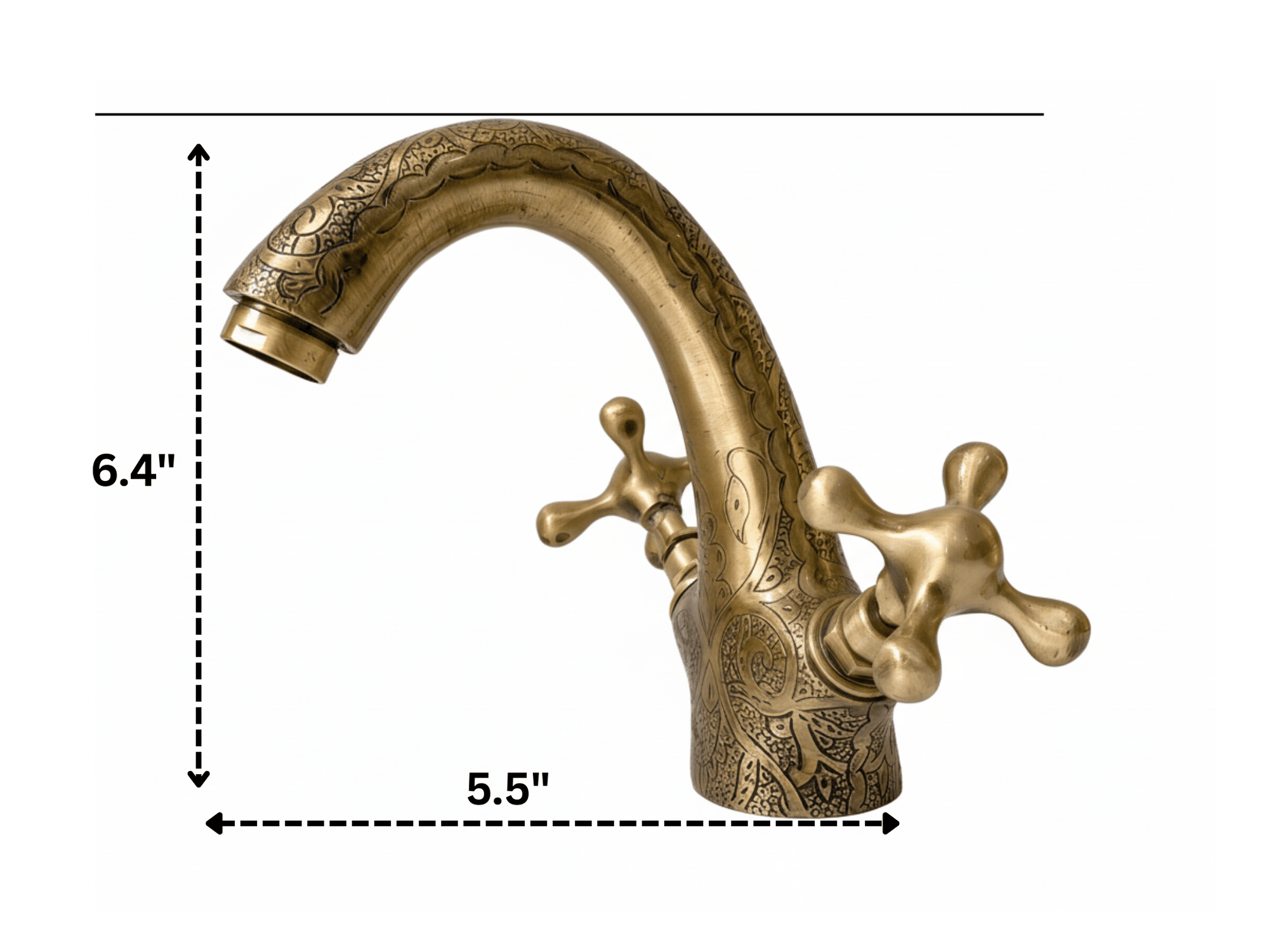 Handcrafted Oil - Rubbed Bathroom Bronze Faucet - BRASSANOD