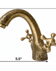 Handcrafted Oil - Rubbed Bathroom Bronze Faucet - BRASSANOD