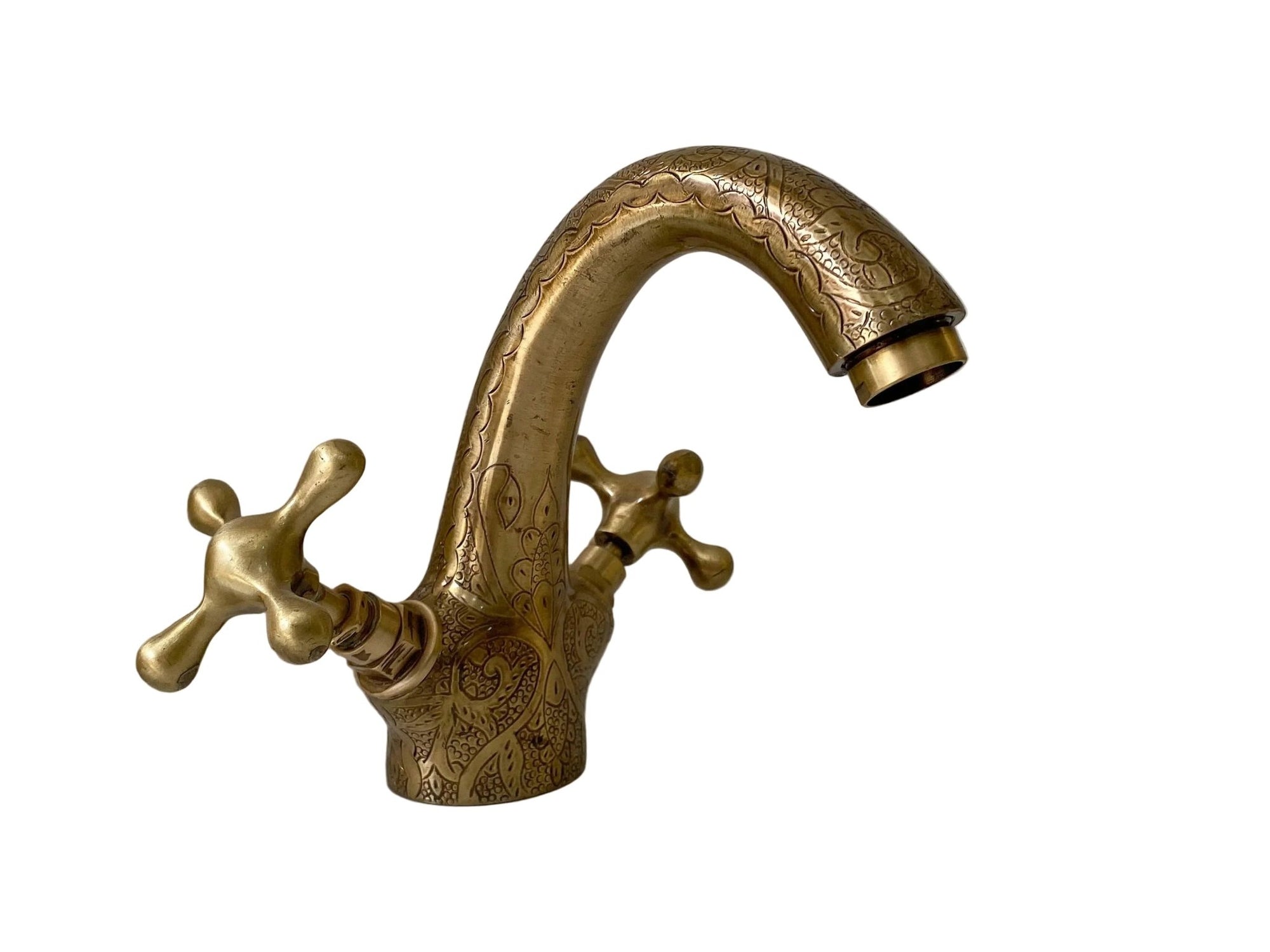 Handcrafted Oil - Rubbed Bathroom Bronze Faucet - BRASSANOD