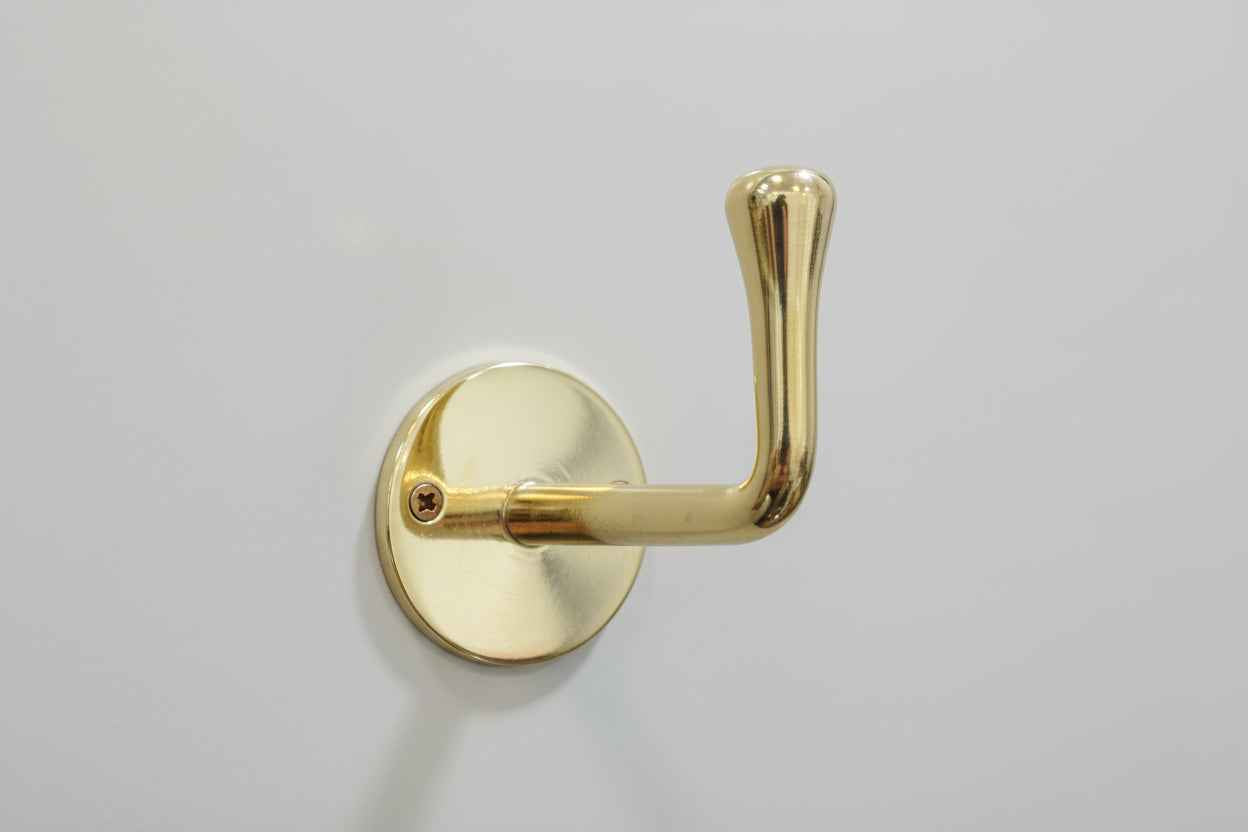 Unlacquered Brass Wall Hooks — Handcrafted, Living Patina