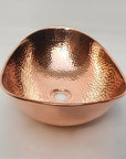 Handmade Oval Copper Bathroom Sink