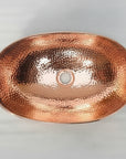 Handmade Oval Copper Bathroom Sink