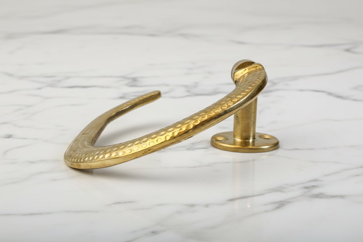 Solid Brass Toilet Paper Holder – Unlacquered Gold Bathroom Roll Holder - BRASSANOD