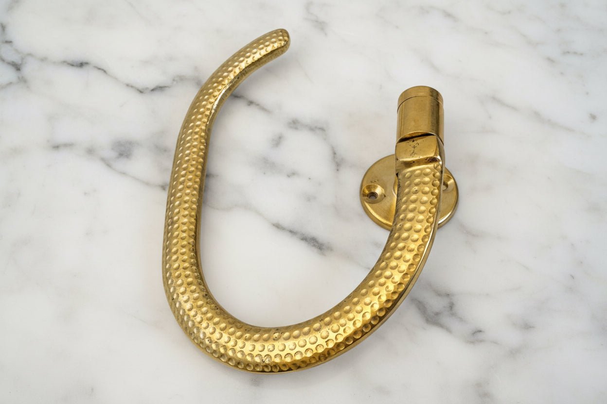 Solid Brass Toilet Paper Holder – Unlacquered Gold Bathroom Roll Holder - BRASSANOD